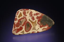 Agate, Republic Mine, Marquette County, Michigan. Agate, Republic Mine, Marquette Co., Michigan. A rare agate from one of Michigan’s iron mines. Donor: D. & L. Smail. Specimen 4.5 cm wide. Photo by G. Robinson. (DM 25810)