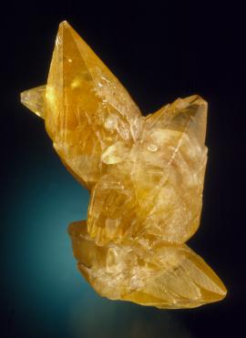 Calcite, France Stone Quarry, Monroe County, Michigan. Calcite, France Stone Quarry, Monroe County, Michigan. A small but attractive specimen of honey-colored calcite crystals from lower Michigan. Donor: D. Gabriel. Specimen 5 cm tall. Photo by J. Scovil. (DM 23126)