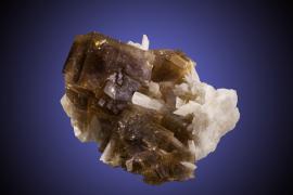Fluorite, celestine, Clay Center, Ohio. Fluorite and celestine, White Rock Quarry, Clay Center, Ohio. Clay Center is probably the best-known locality for fluorite in Ohio. Donor: P. and J. Clifford. Sepcimen 13 cm wide. Photo by M Schorr. (PJC 07030)