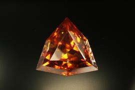 Sphalerite (faceted), Picos de Europa, Santander, Spain.  Sphalerite (faceted), Picos de Europa, Santander, Spain. Gem sphalerite is among the great prizes in the collector’s gem world and this specimen is no exception. Specimen 4 cm across, 152 carats. Photo by G. Robinson.